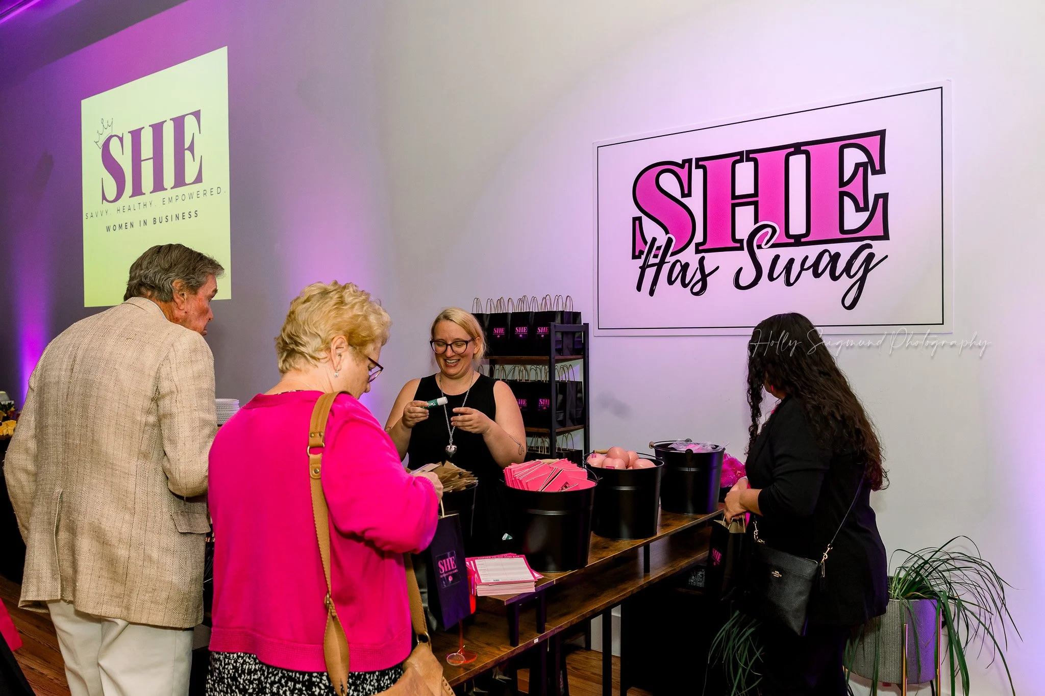 Professional ribbon cutting photos of women in business in Elgin Texas