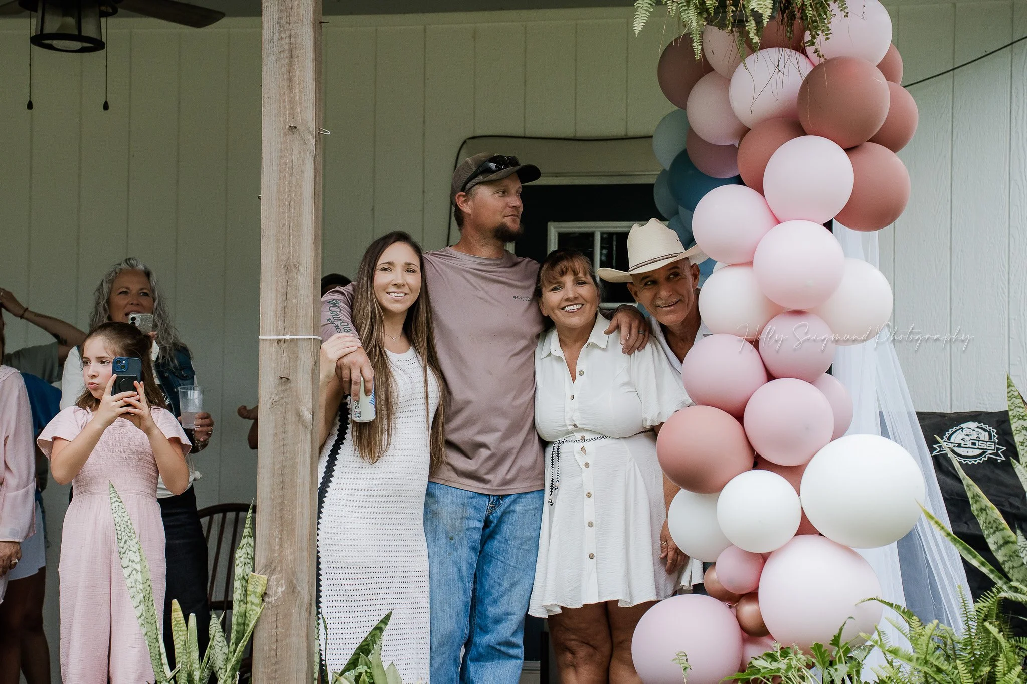 Family moments at baby shower captured by Central Texas event photographer