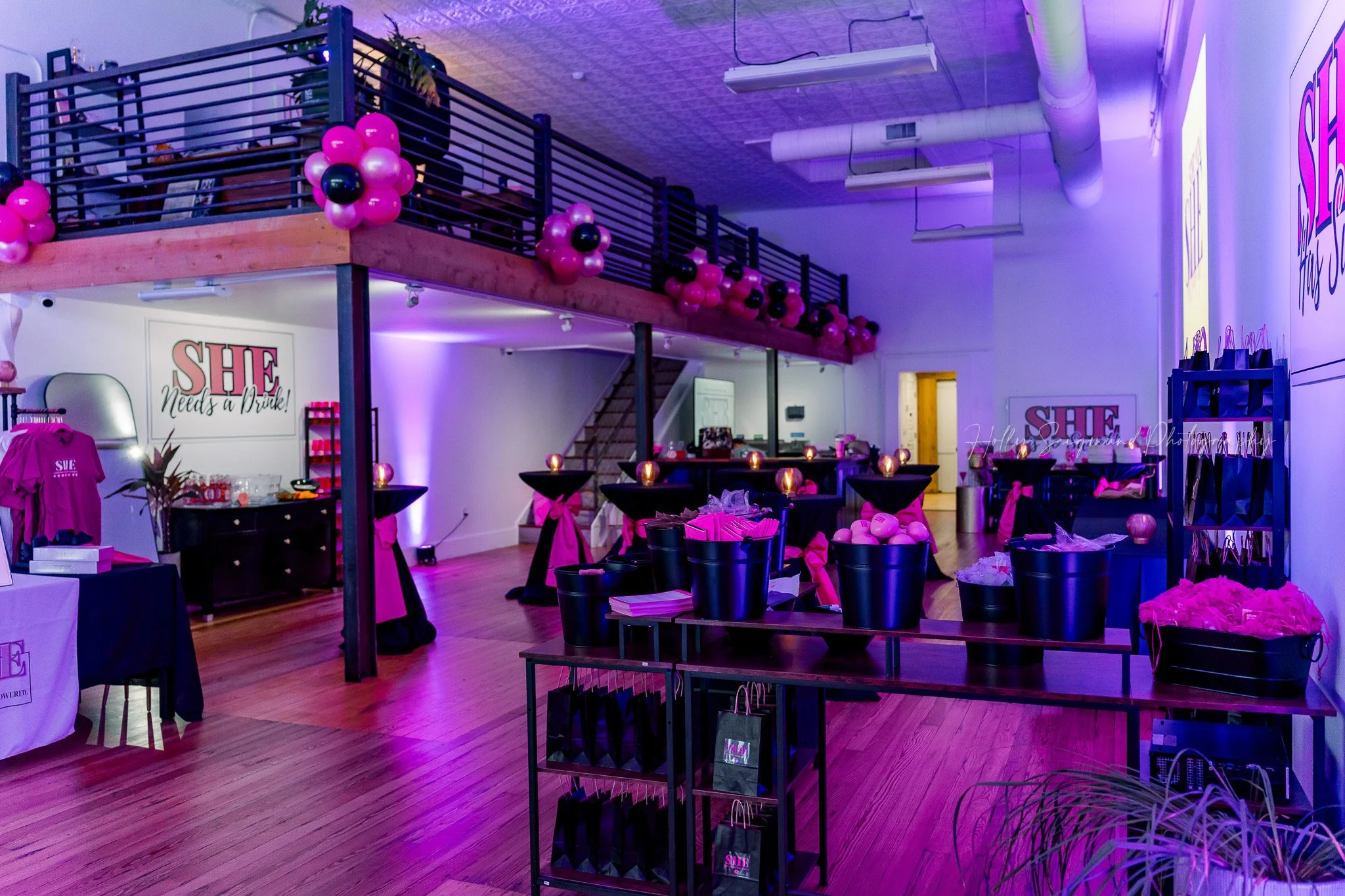 SHE Women in Business ribbon cutting event in Elgin Texas with local female entrepreneurs celebrating
