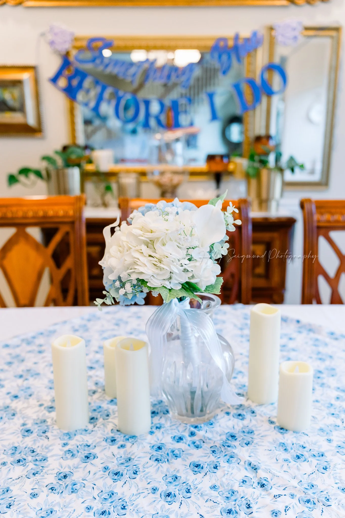 Guests giving a toast to the bride at her Central Texas bridal shower