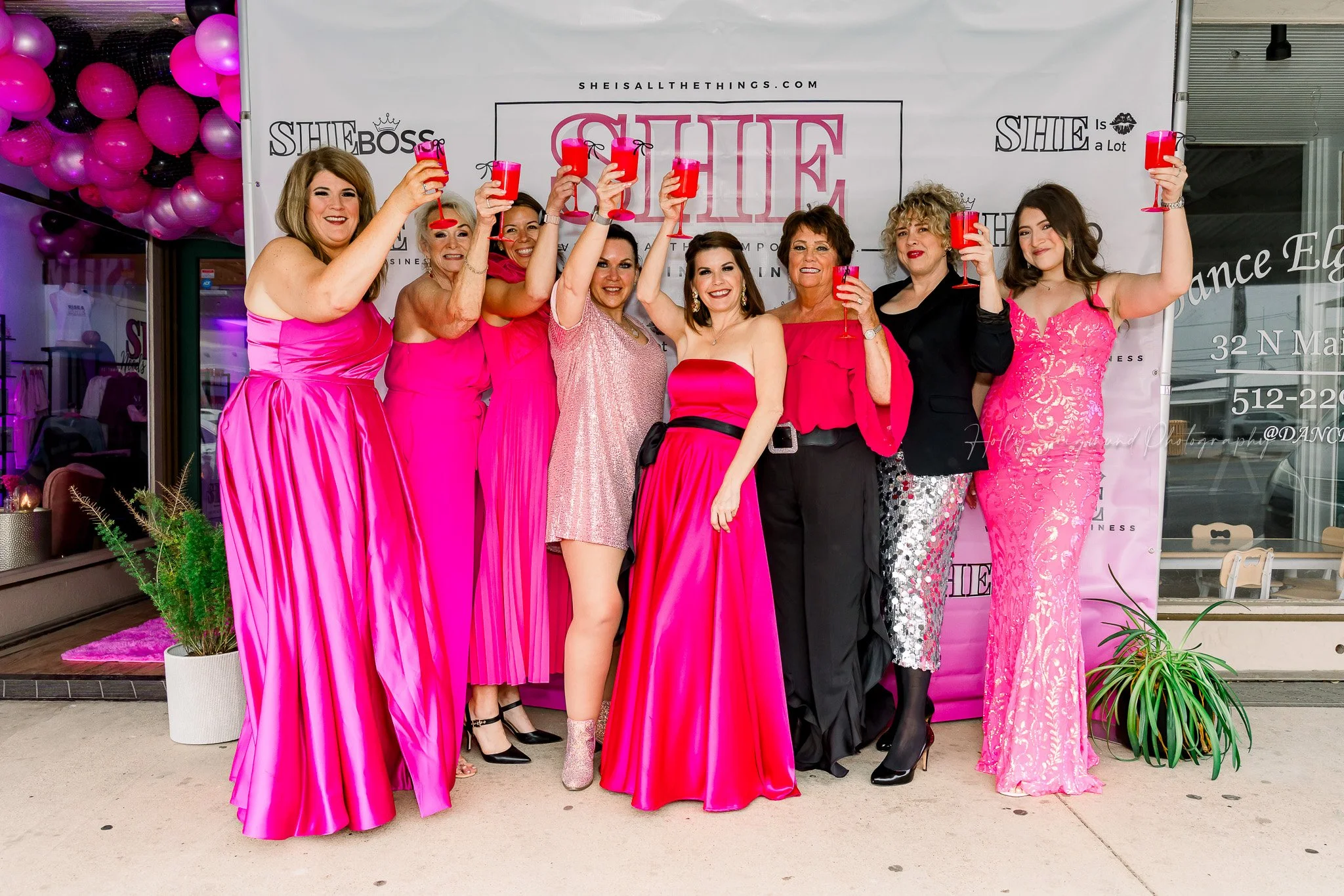 Business women celebration event in Elgin Texas during ribbon cutting ceremony