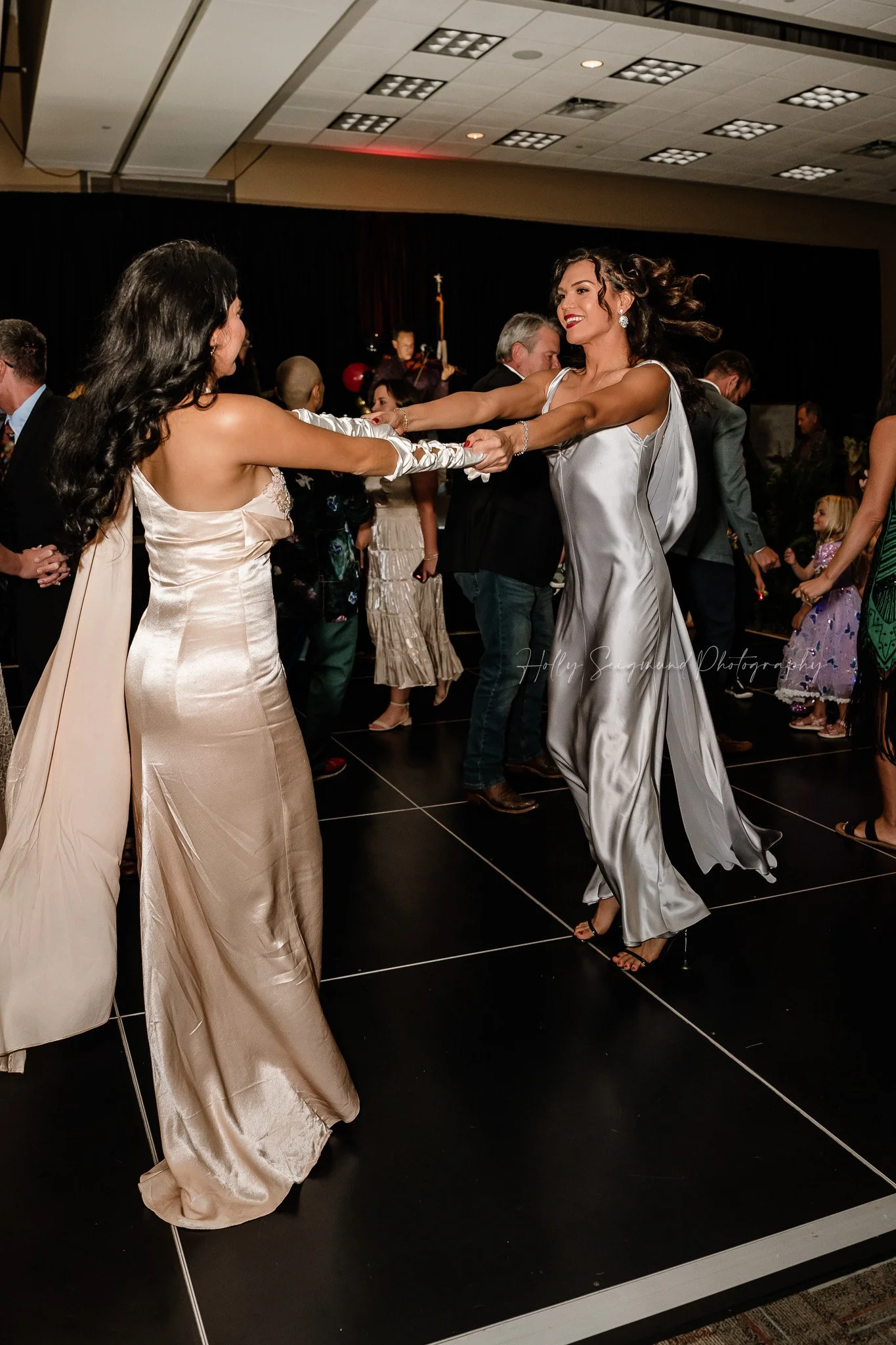Guests dancing at Down Home Ranch gala in Bastrop Texas