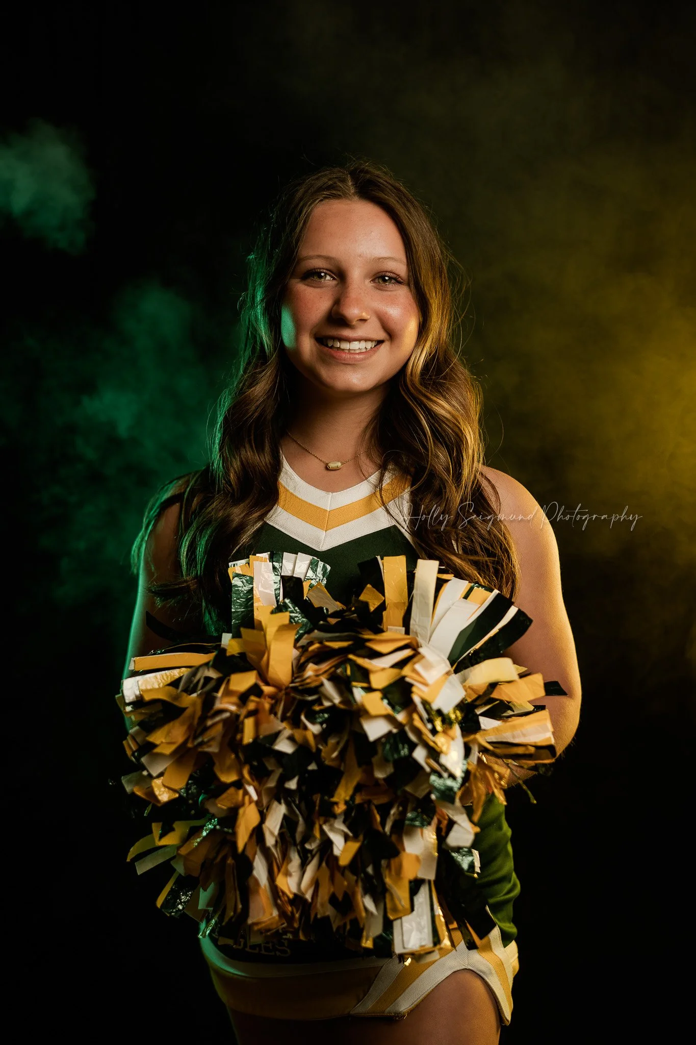 sweet 16 birthday portrait of a teenage cheerleader in Lee County Texas
