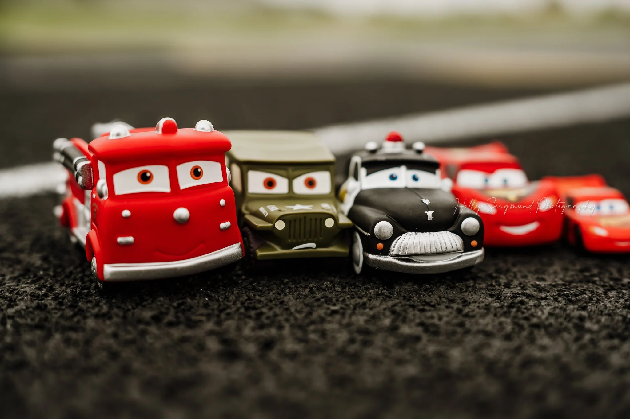 4-year-old boy celebrating his birthday with a racing themed photoshoot in Giddings Texas