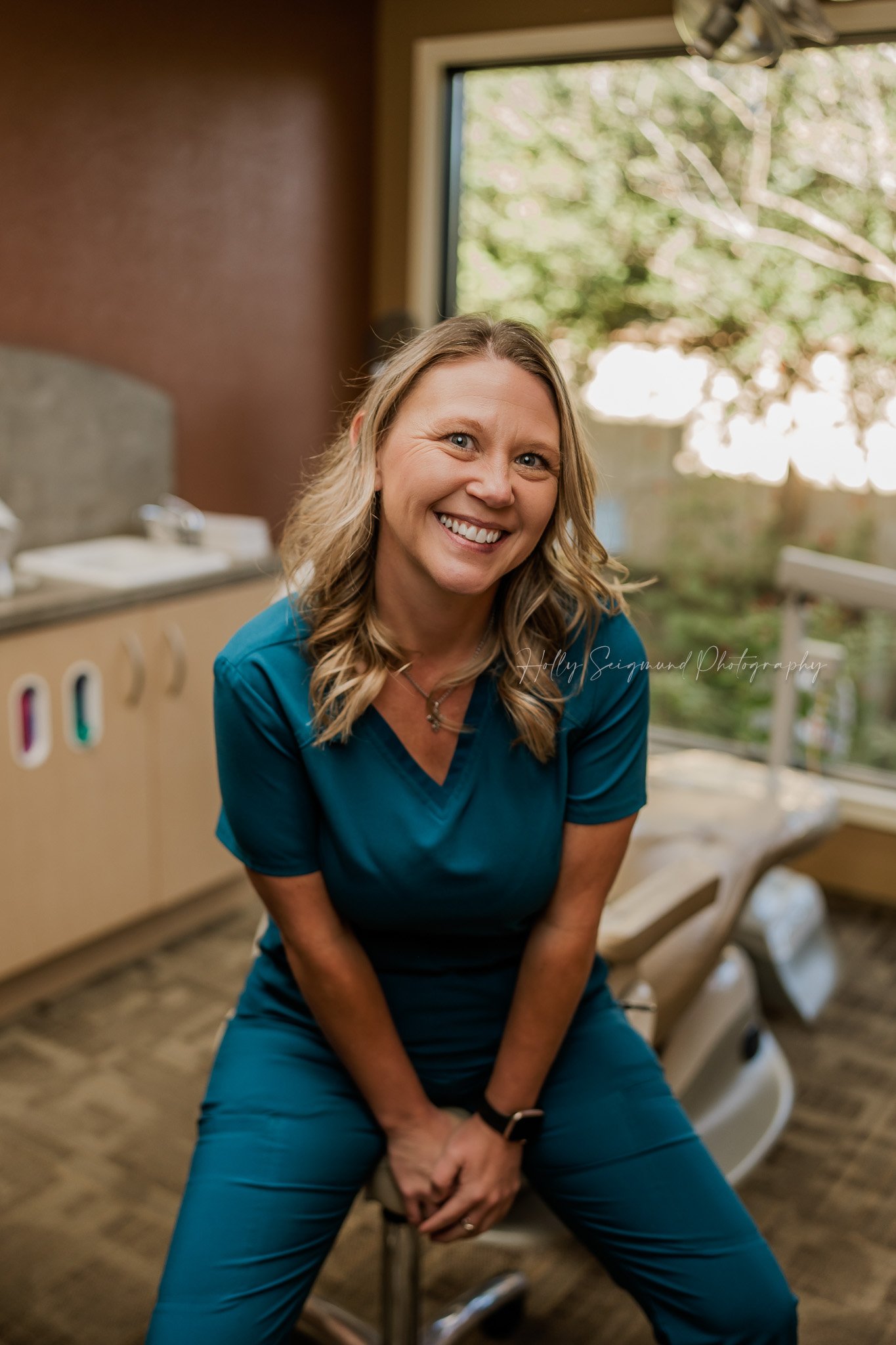 dental staff headshots taken inside an office in Elgin Texas