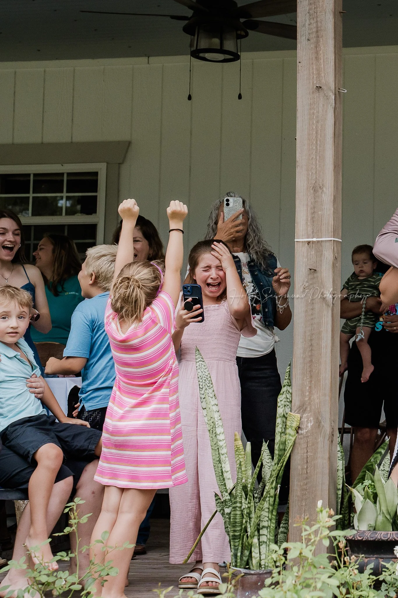 Celebration at baby shower captured by Central Texas photographer