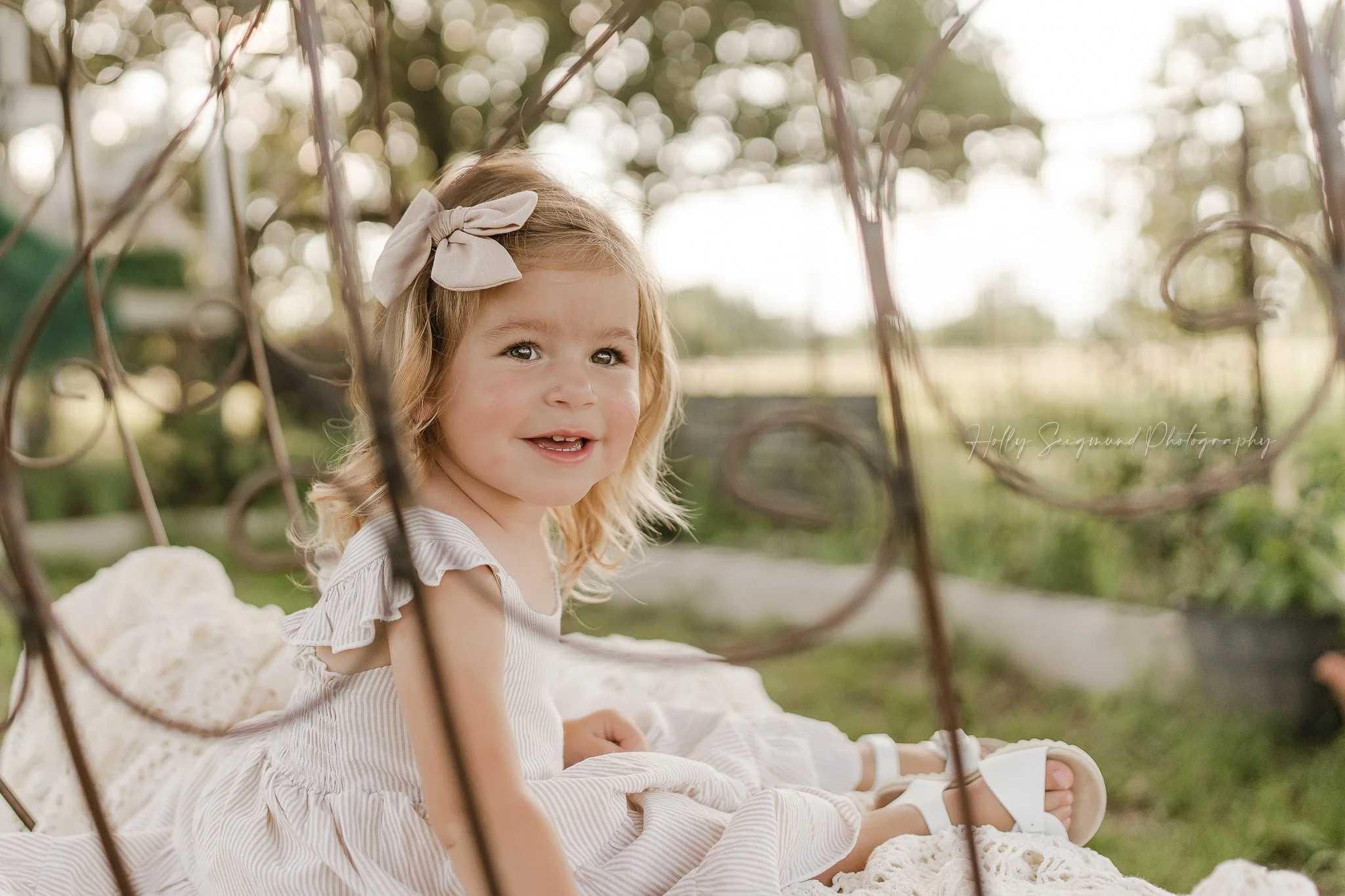 outdoor toddler birthday session with spring scenery in Central Texas