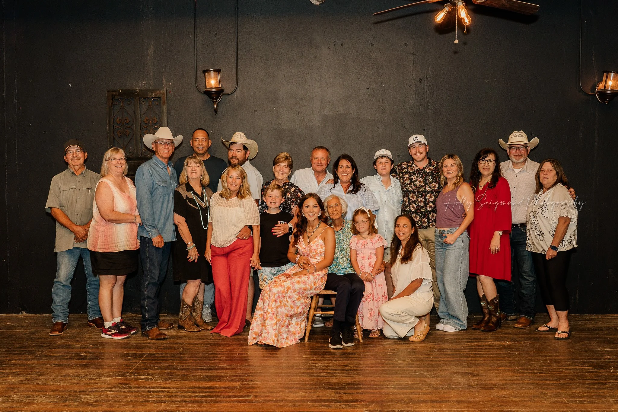 Group photos at senior graduation party captured by Coupland Texas photographer