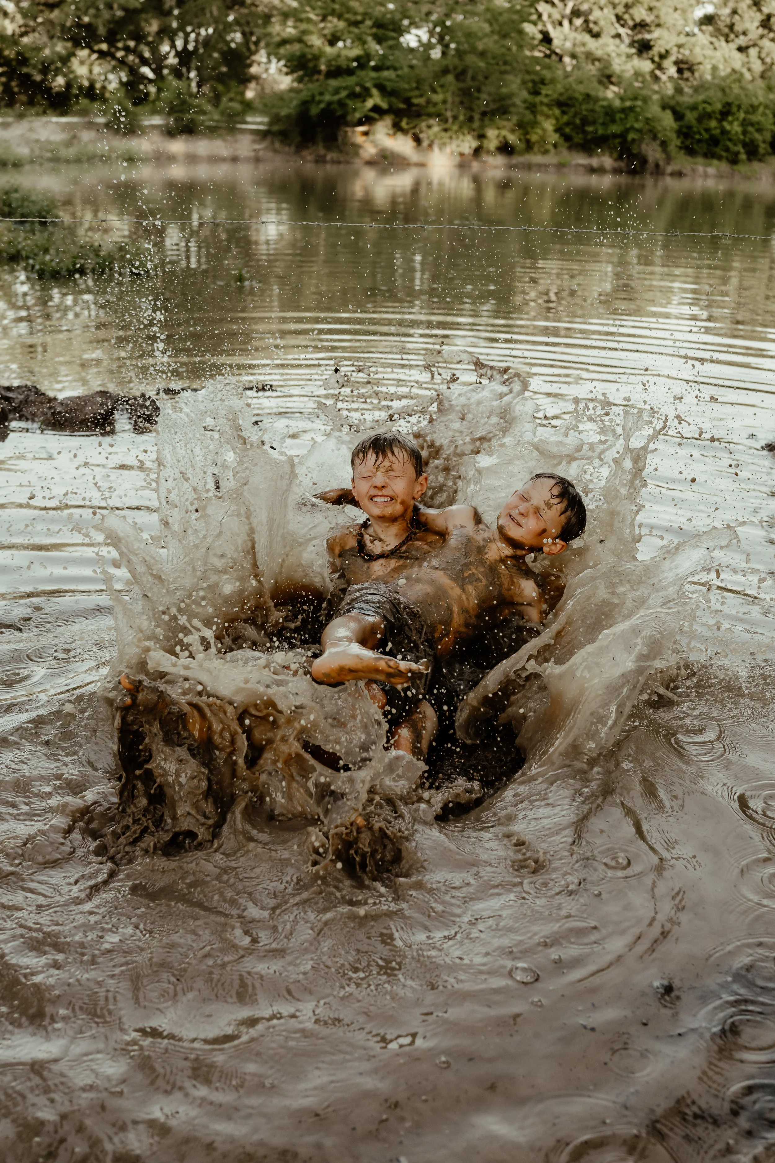Muddy Feral Kids Family Photos Fun Photography