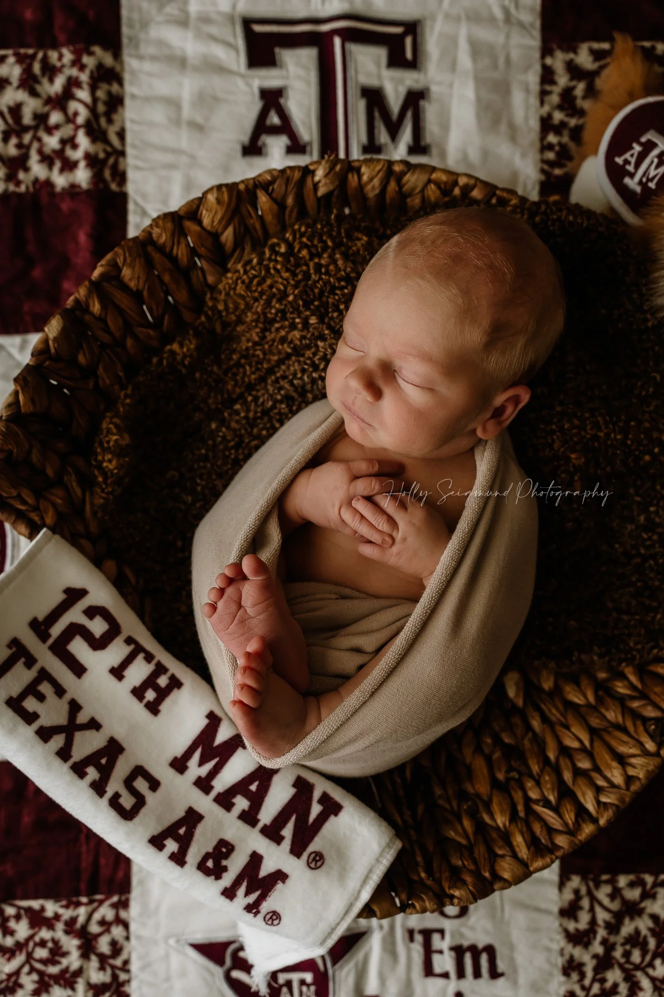 Texas Aggie A&M Newborn Photography Session