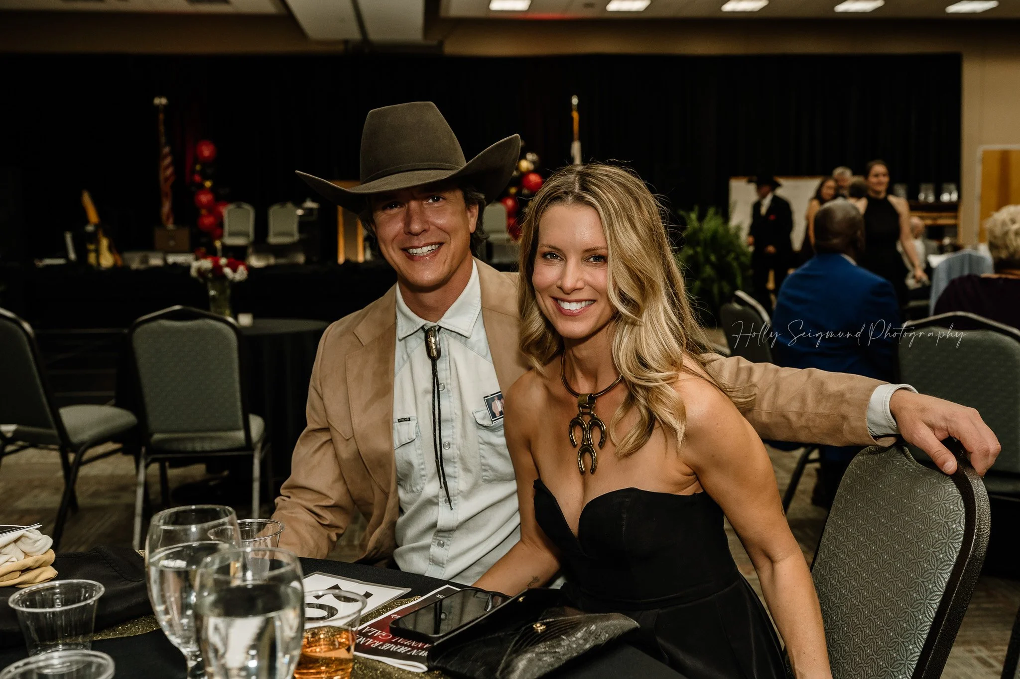 Event photography at Bastrop Convention Center during gala celebration