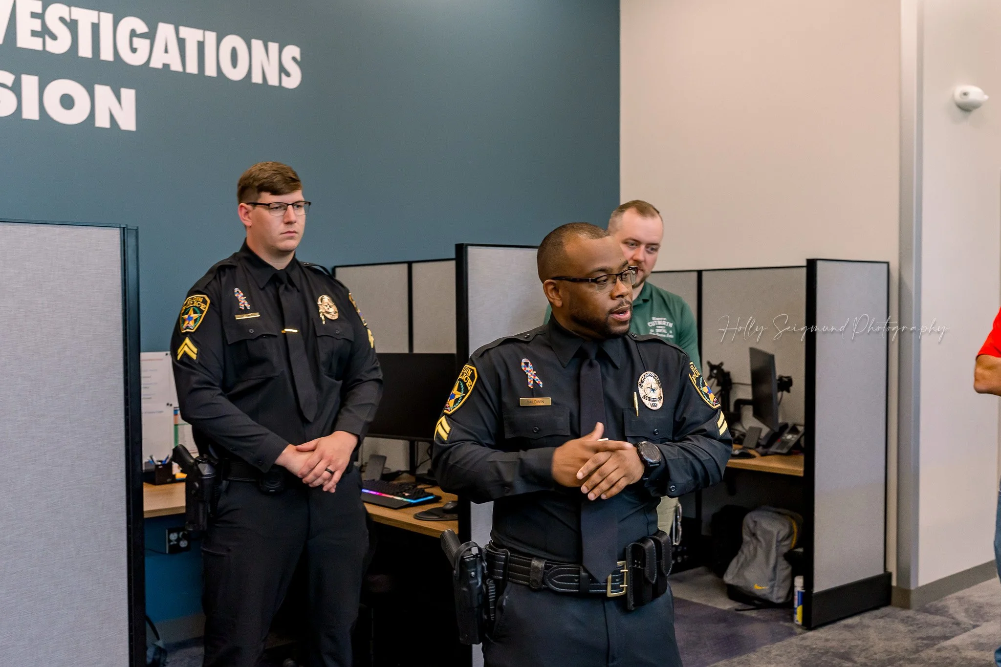 Group photo at Elgin Texas Police Department grand opening event