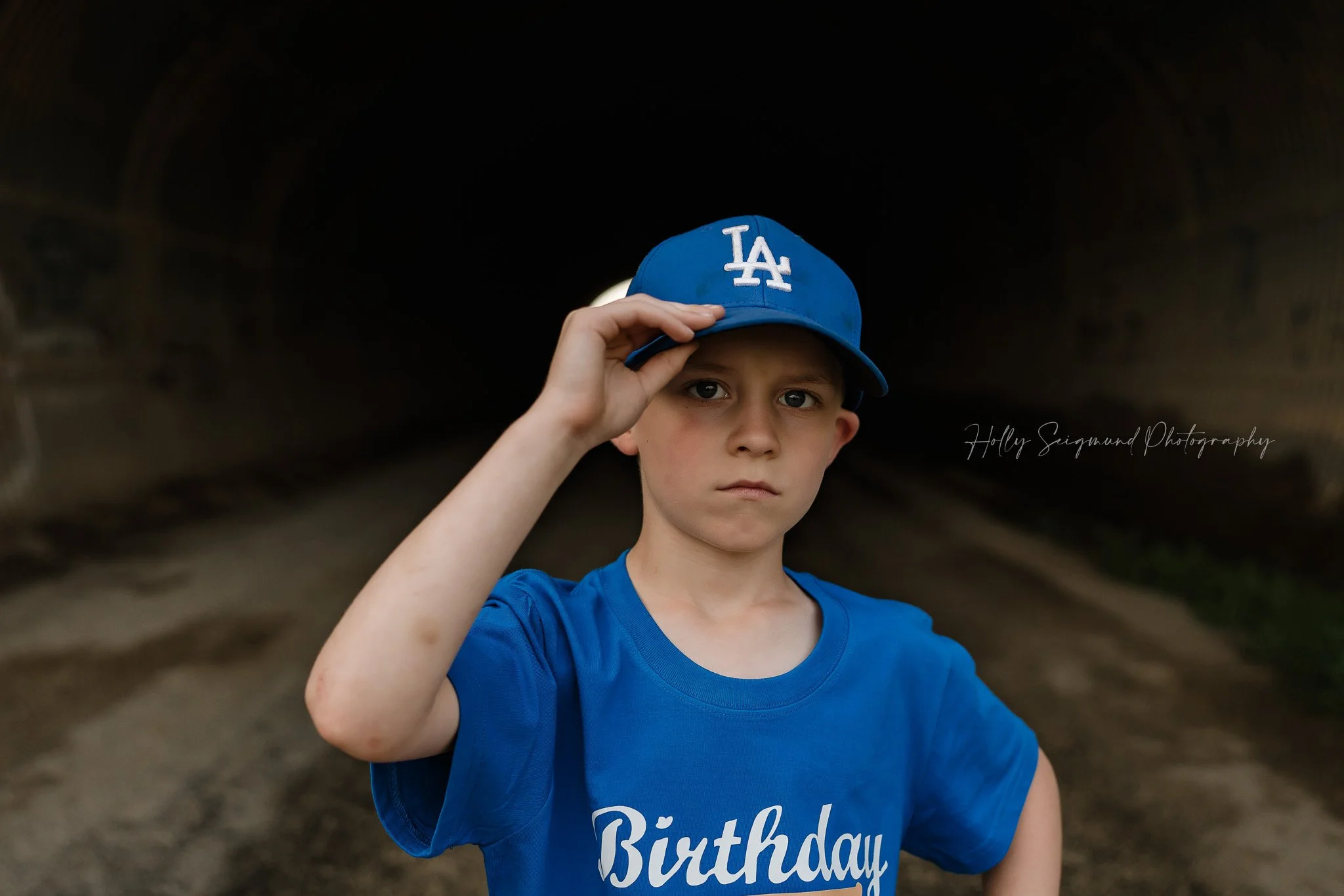 birthday photos of a 7-year-old boy taken in Lee County TX