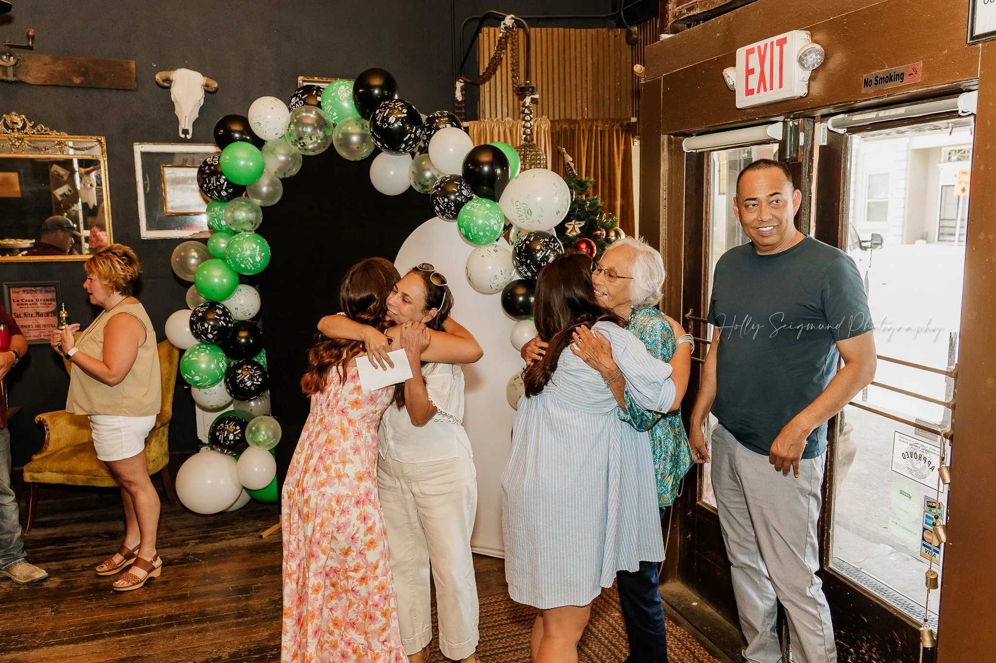Candid moments at senior graduation party photographed in Coupland Texas