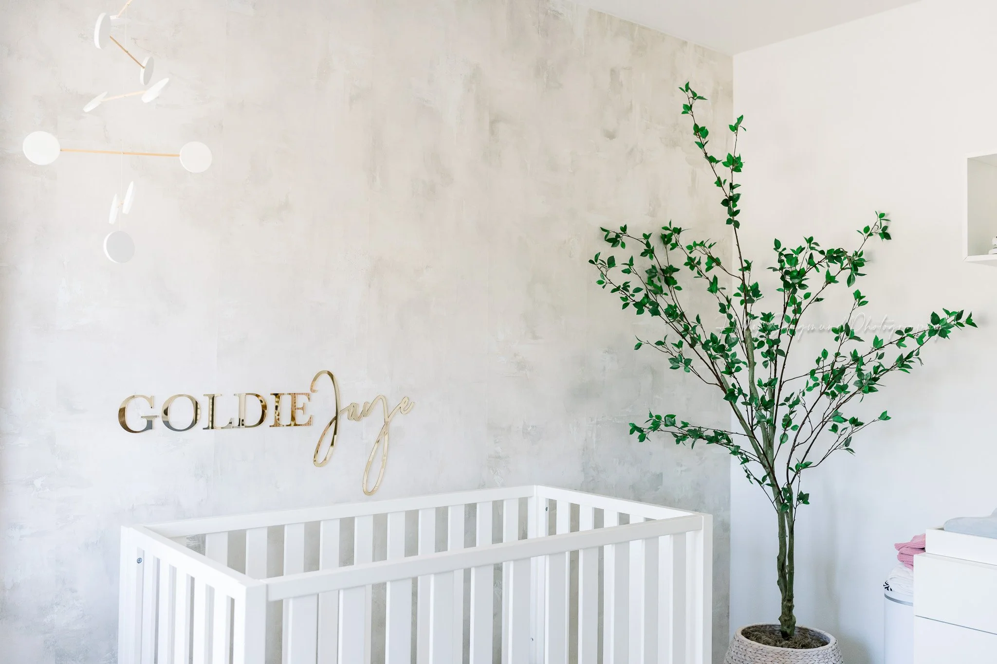 Baby nursery in Central Texas during an in-home newborn session