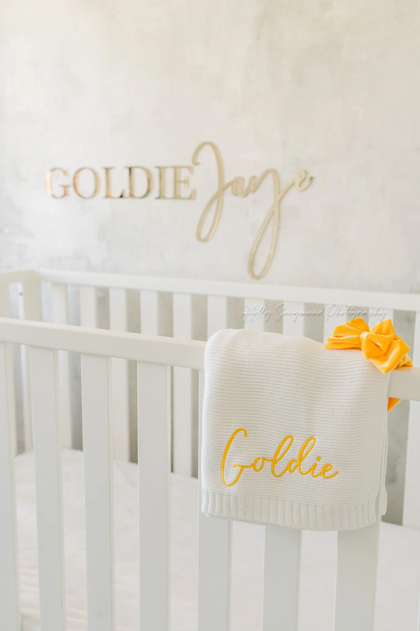 Newborn nursery details during a lifestyle newborn session in Central Texas