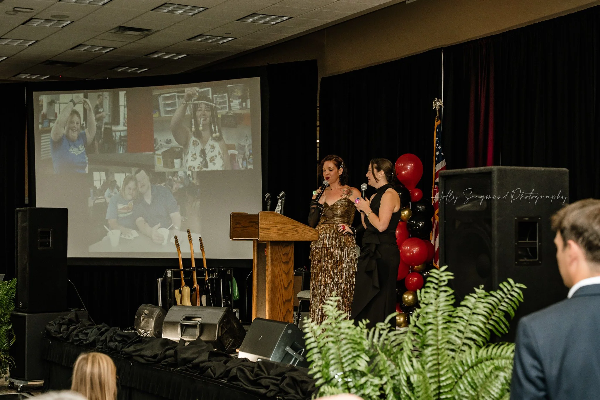 Professional gala photographer covering Down Home Ranch fundraiser in Bastrop Texas