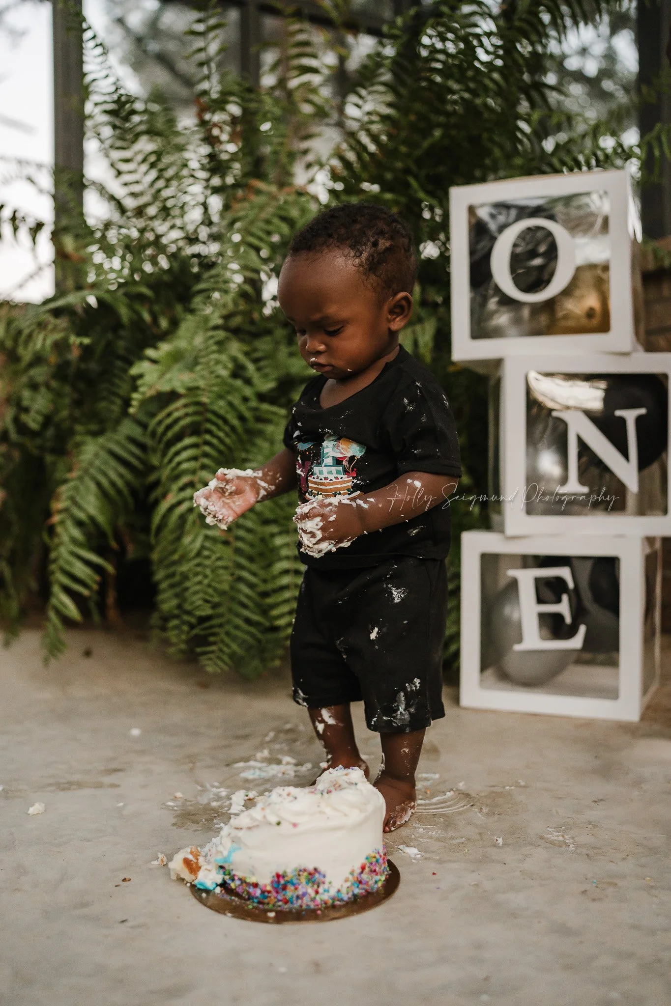 Mr.Onederful First Birthday smash cake session in Lee County Texas
