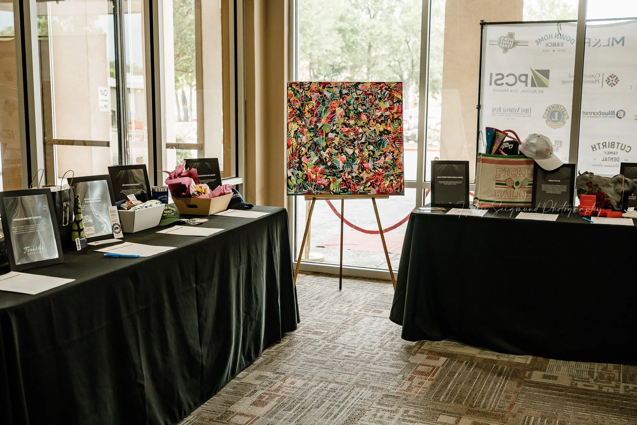 Guests attending Down Home Ranch gala at Bastrop Convention Center in Bastrop Texas