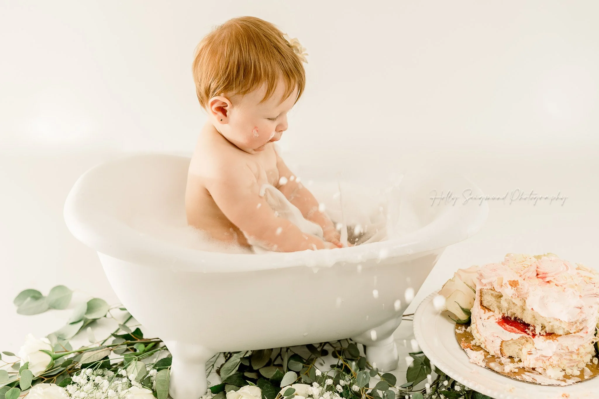 Smash Cake session add on "cleanup" package for first birthday photo sessions in Lee County Texas