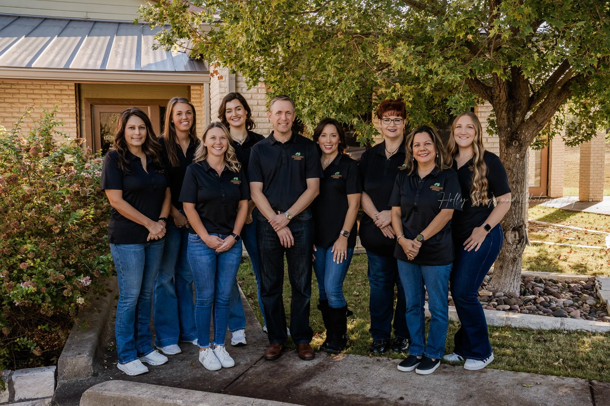 dental office team headshots photographed in Elgin TX