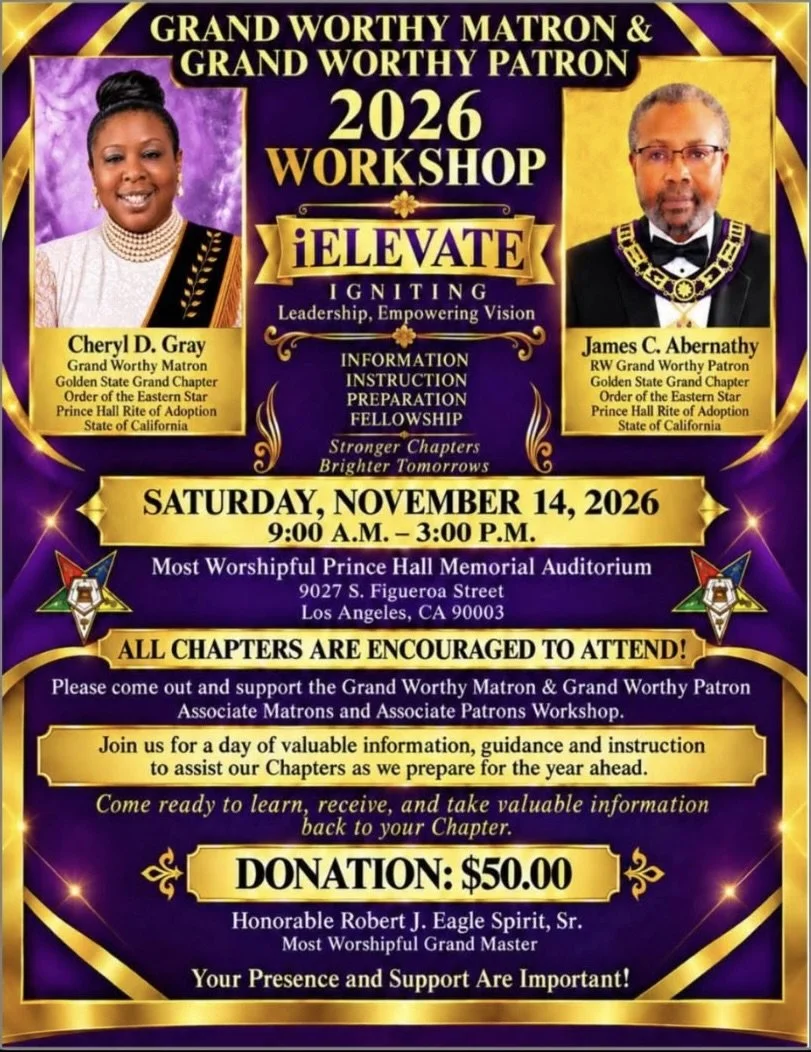 Grand Worthy Matron & Grand Worthy Patron Workshop