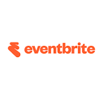 Eventbrite logo with orange icon and lowercase text