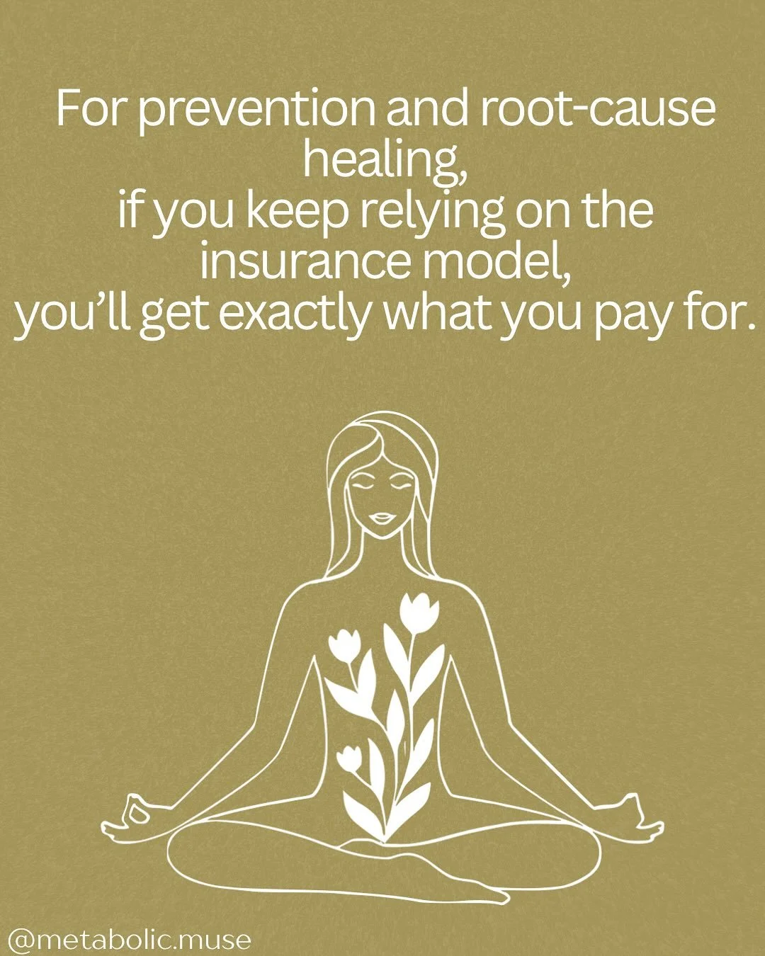You can&rsquo;t outsource your health &mdash; prevention starts with you.
Invest in your body, your mind, and your future.
Seek practitioners who guide you to true healing.
The sick-care system wasn&rsquo;t built for this &mdash; but you can break fr