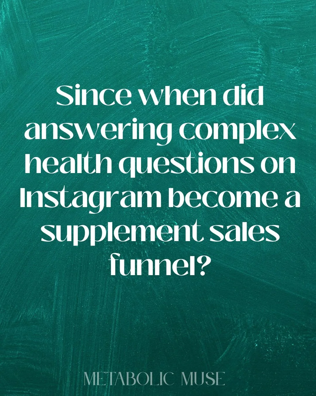Can we talk about this trend in the functional wellness space? 👀

Someone asks a question in a story box, and suddenly there&rsquo;s a supplement recommendation, a suspected root cause, a protocol to follow, or a link to purchase a preselected lab p