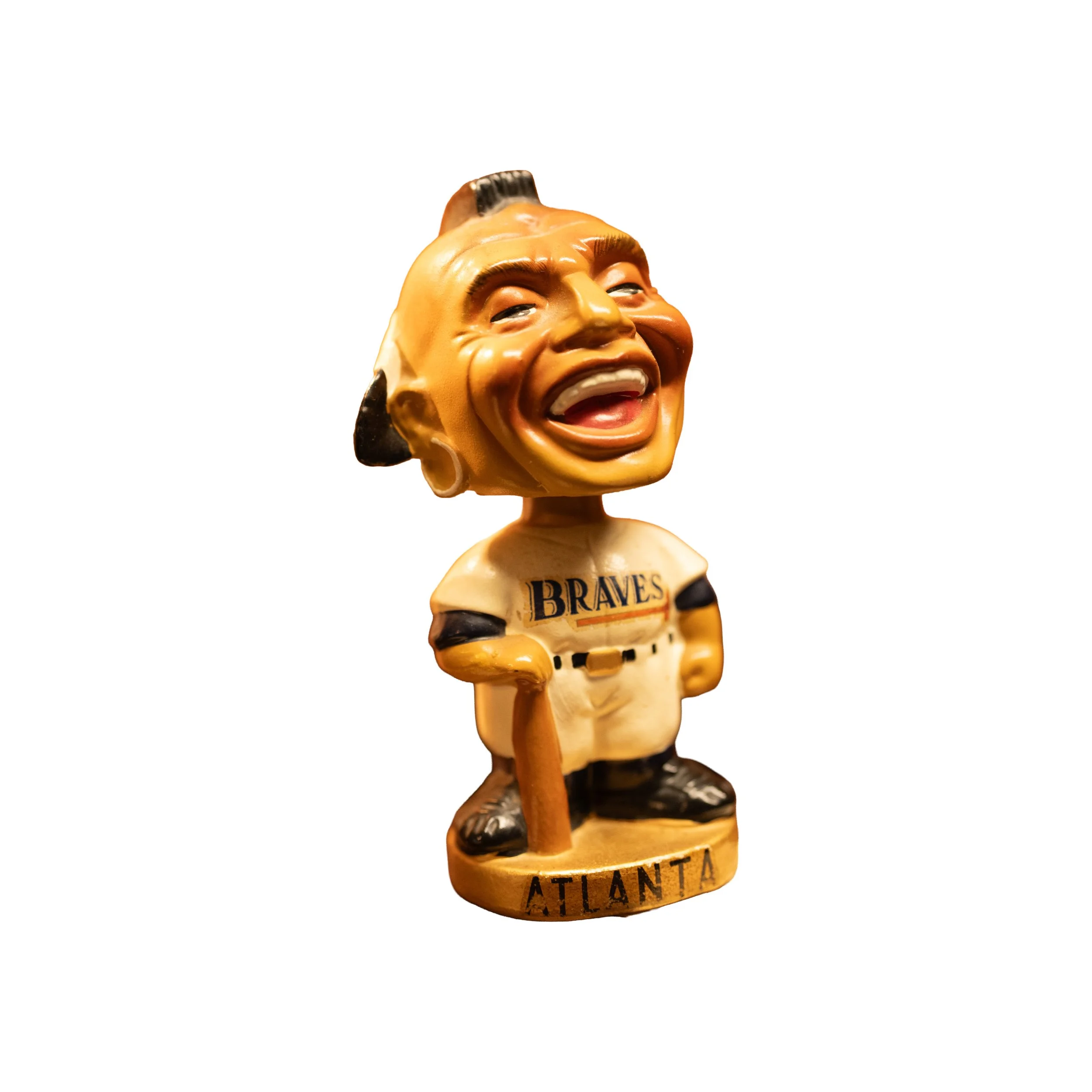 Atlanta Braves Chief Noc-A-Homa Bobblehead with Baseball Bat