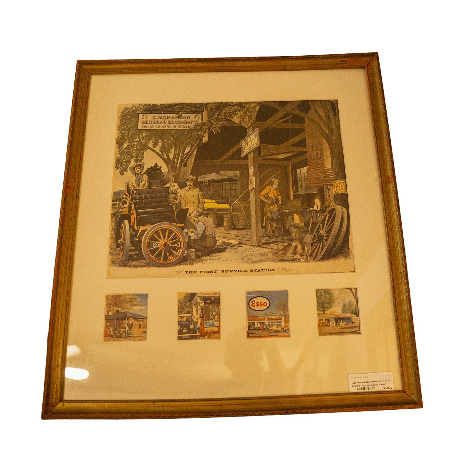 Esso Framed Advertisement – Early Dealer Memorabilia