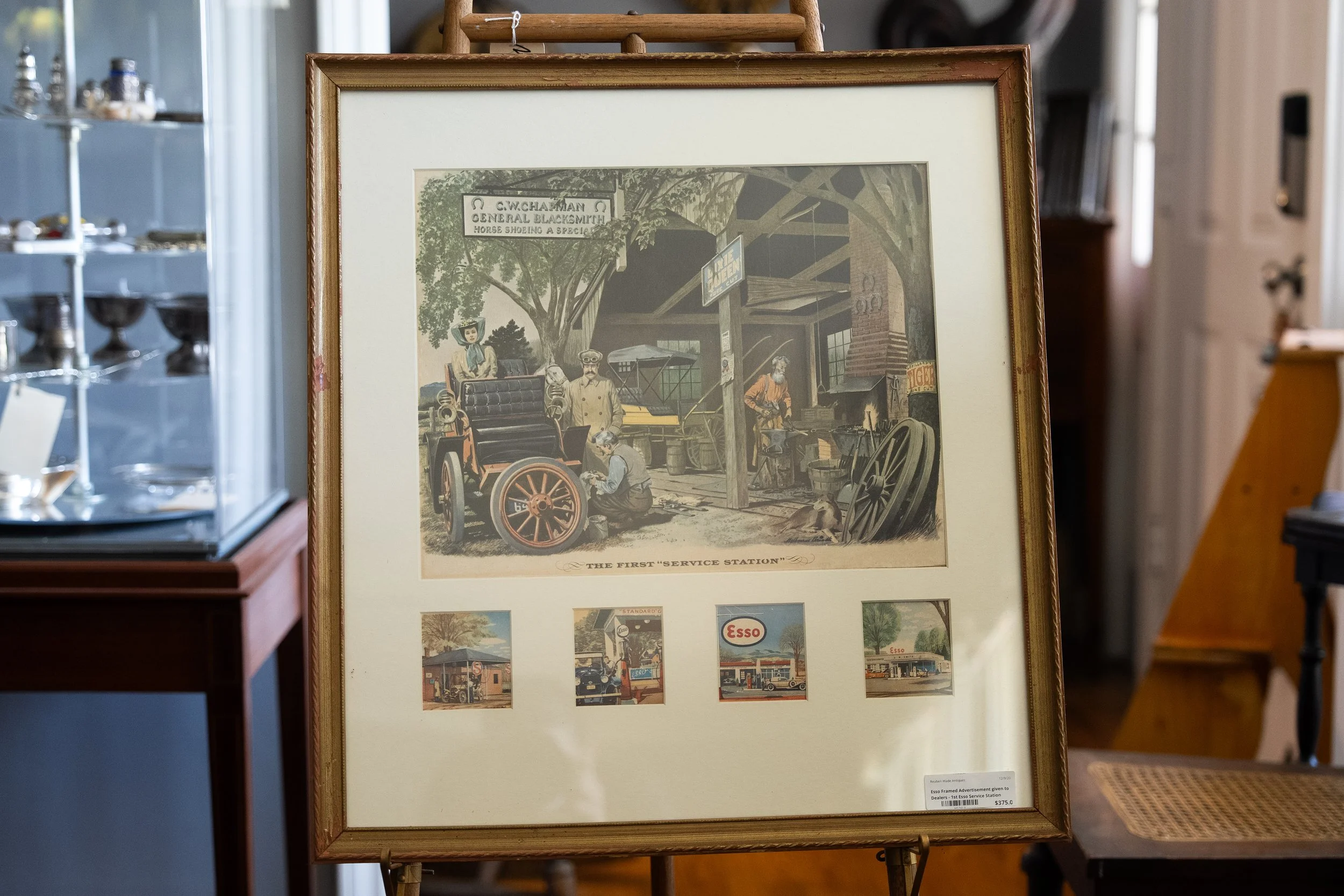 Esso Framed Advertisement – Early Dealer Memorabilia