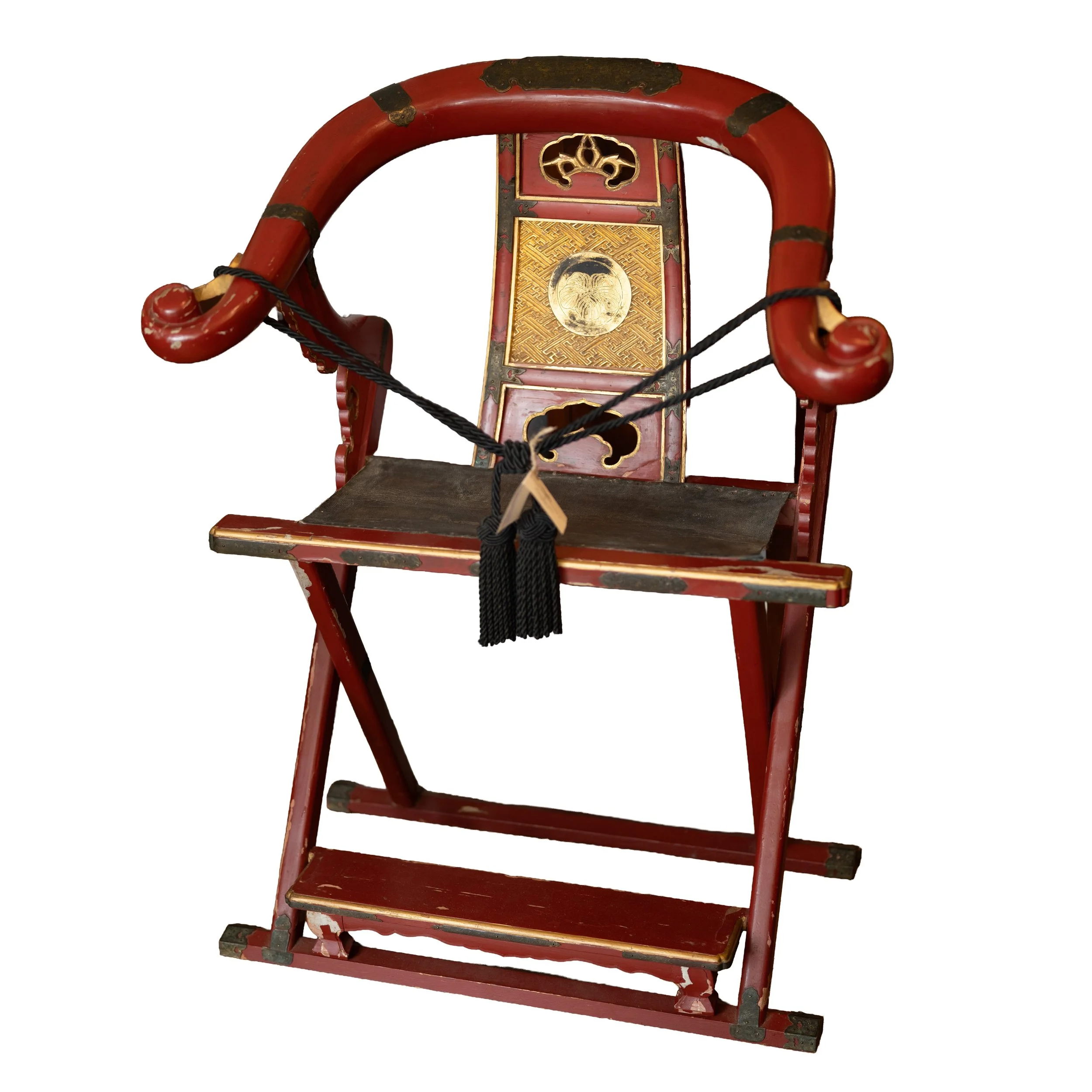 Japanese Horseshoe-Back Folding Chair (Kyokuroku) – Antique Seating