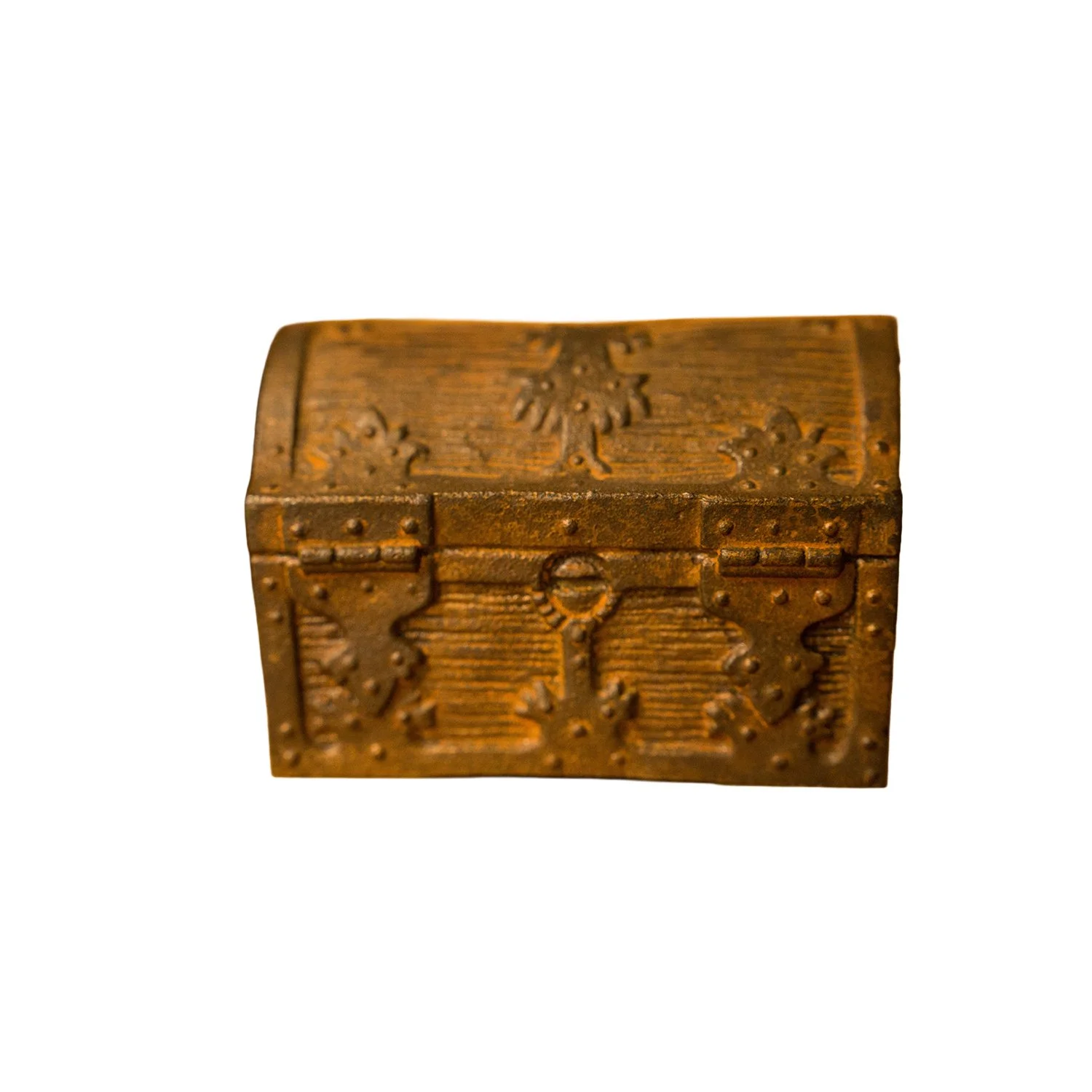 Cast Iron Treasure Chest Coin Bank – Vintage Collectible
