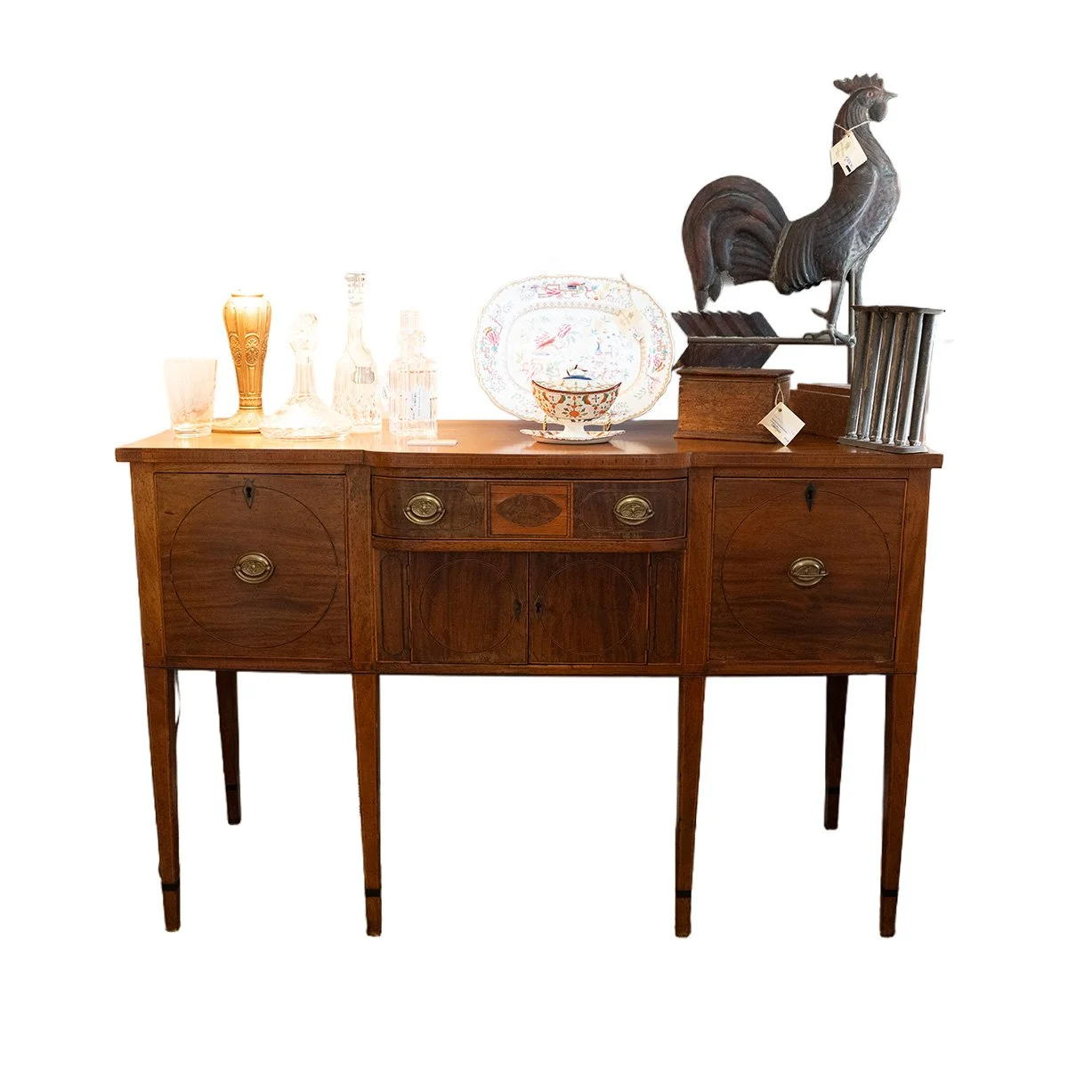 Antique Southern Federal Mahogany Inlaid Charleston Sideboard, Circa 1800