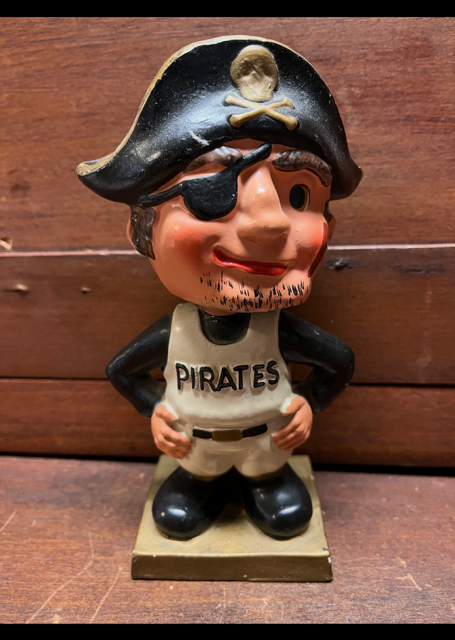 Vintage 1960's Pittsburg Pirates Baseball Team Bobblehead Figure