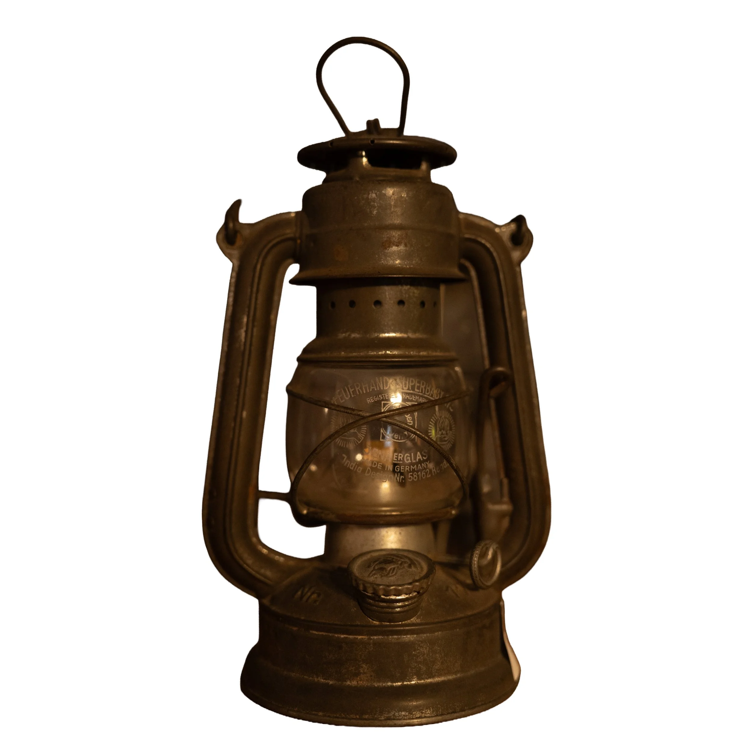 Feuerhand No. 175 “SUPER BABY” Jena Glass Lantern – German Vintage Kerosene Lamp