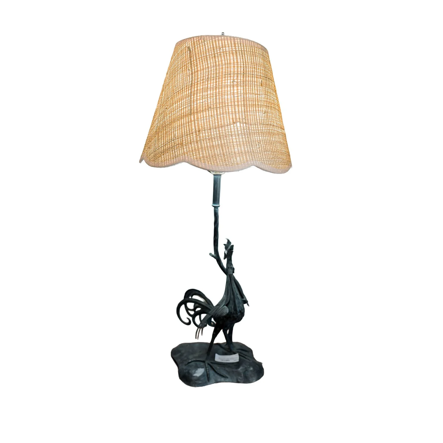 Hand-Crafted Copper Sculpture Lamp – “Gamecock Crowing”