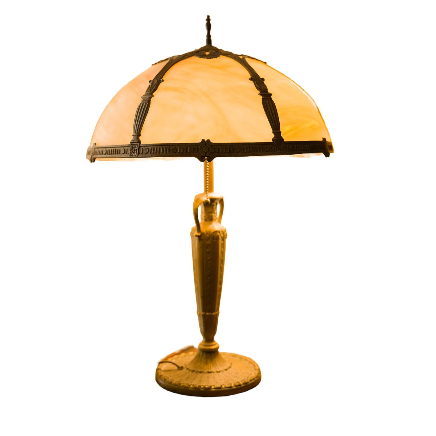 Antique Arts & Crafts Art Nouveau Caramel Slag Glass – Circa 1900