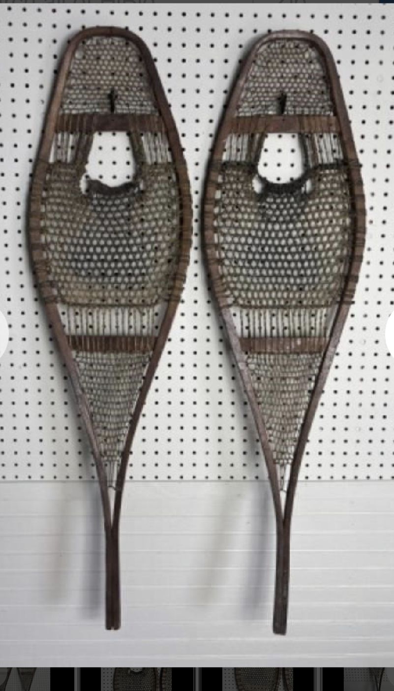 Antique Snowshoes - 42"H 12"W