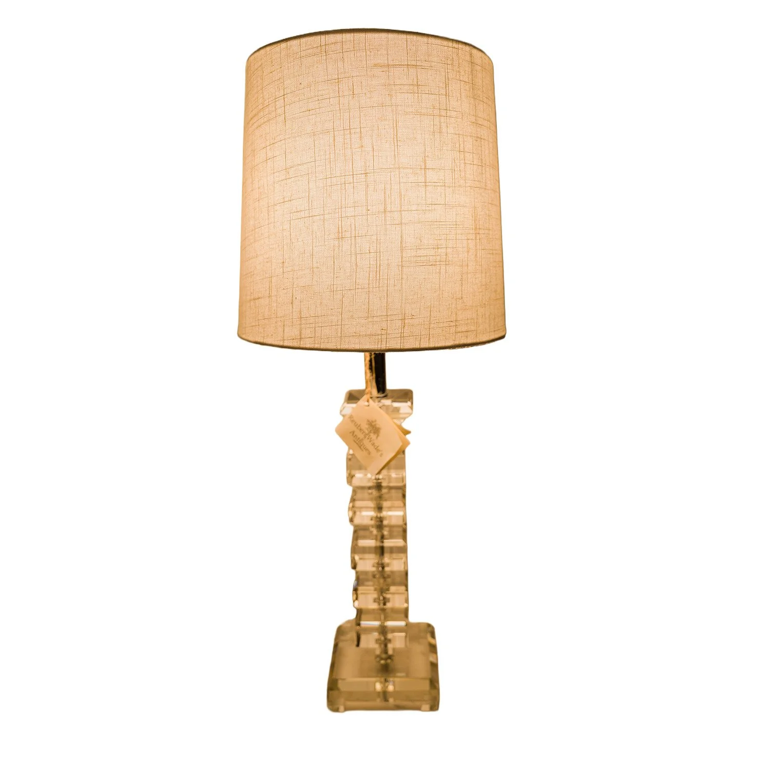 Cut Glass Art Deco Lamp