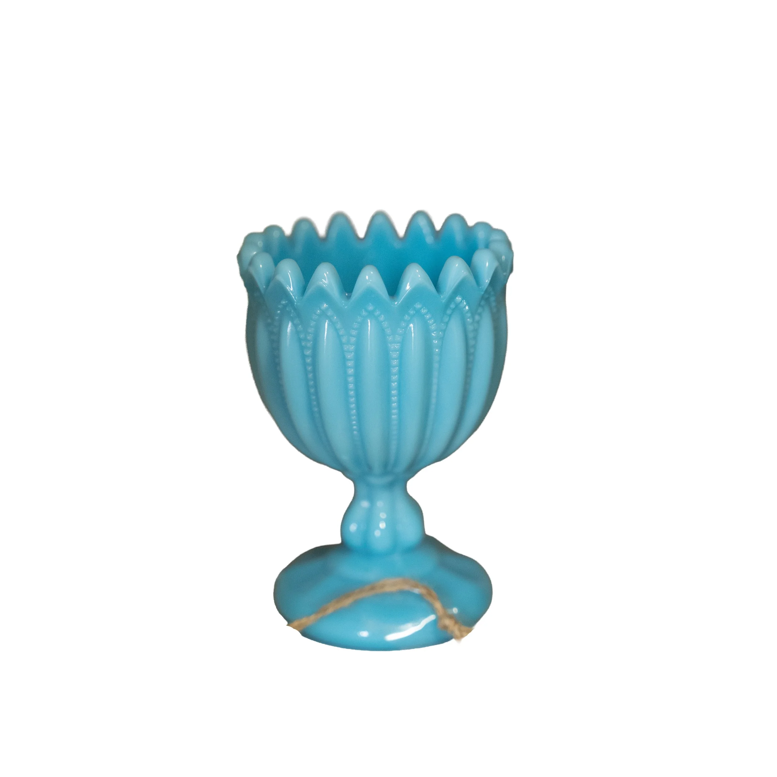 1930s Portieux Vallerysthal French Blue Opaline Glass Vase – Antique Art Deco