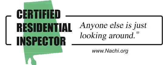 Certified Residential Inspector badge with green and black text and a quote, www.Nachi.org