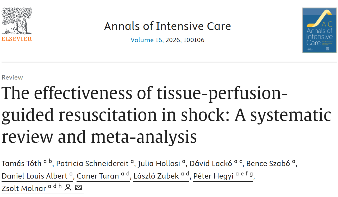 The effectiveness of tissue-perfusion-guided resuscitation in shock : A systematic review and meta-analysis