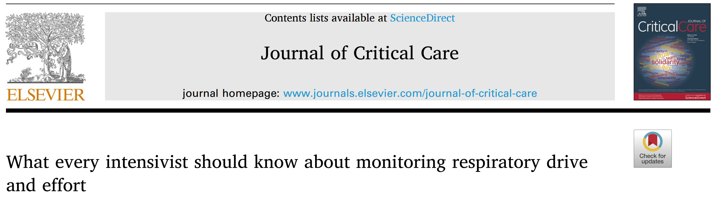 What every intensivist should know about monitoring respiratory drive and effort