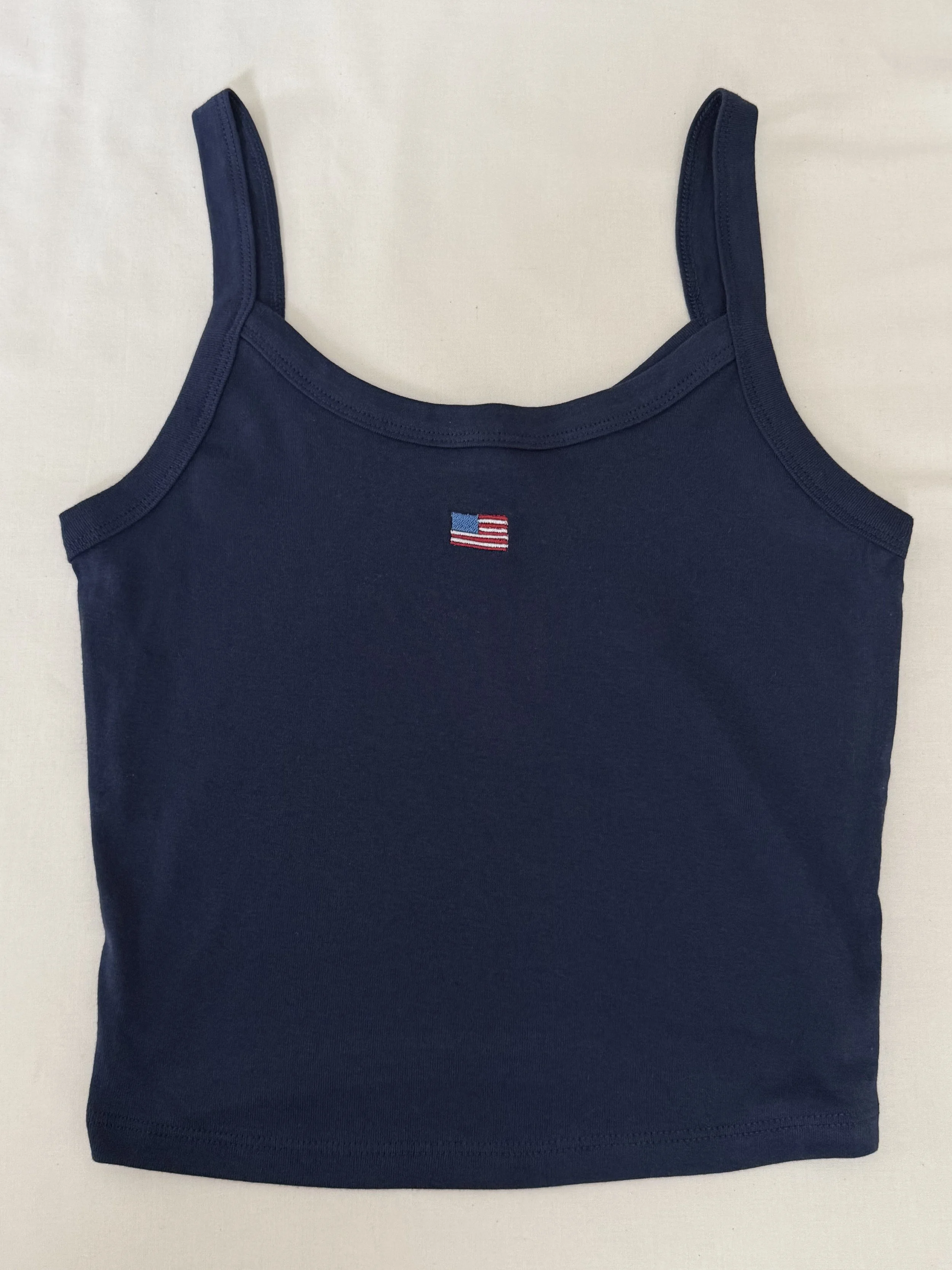 Mini American Flag Cropped Tank