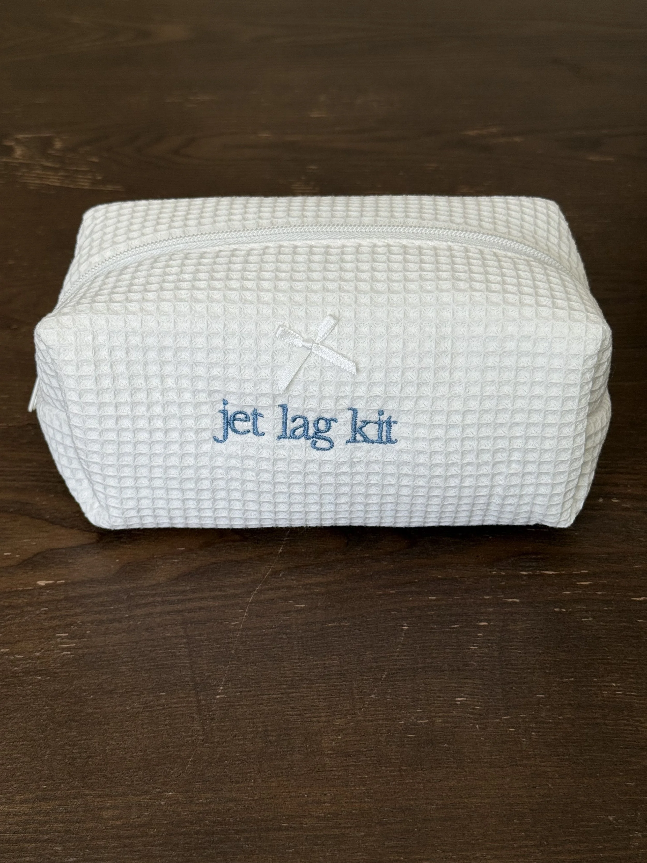 Jet Lag Kit Waffle Makeup Bag
