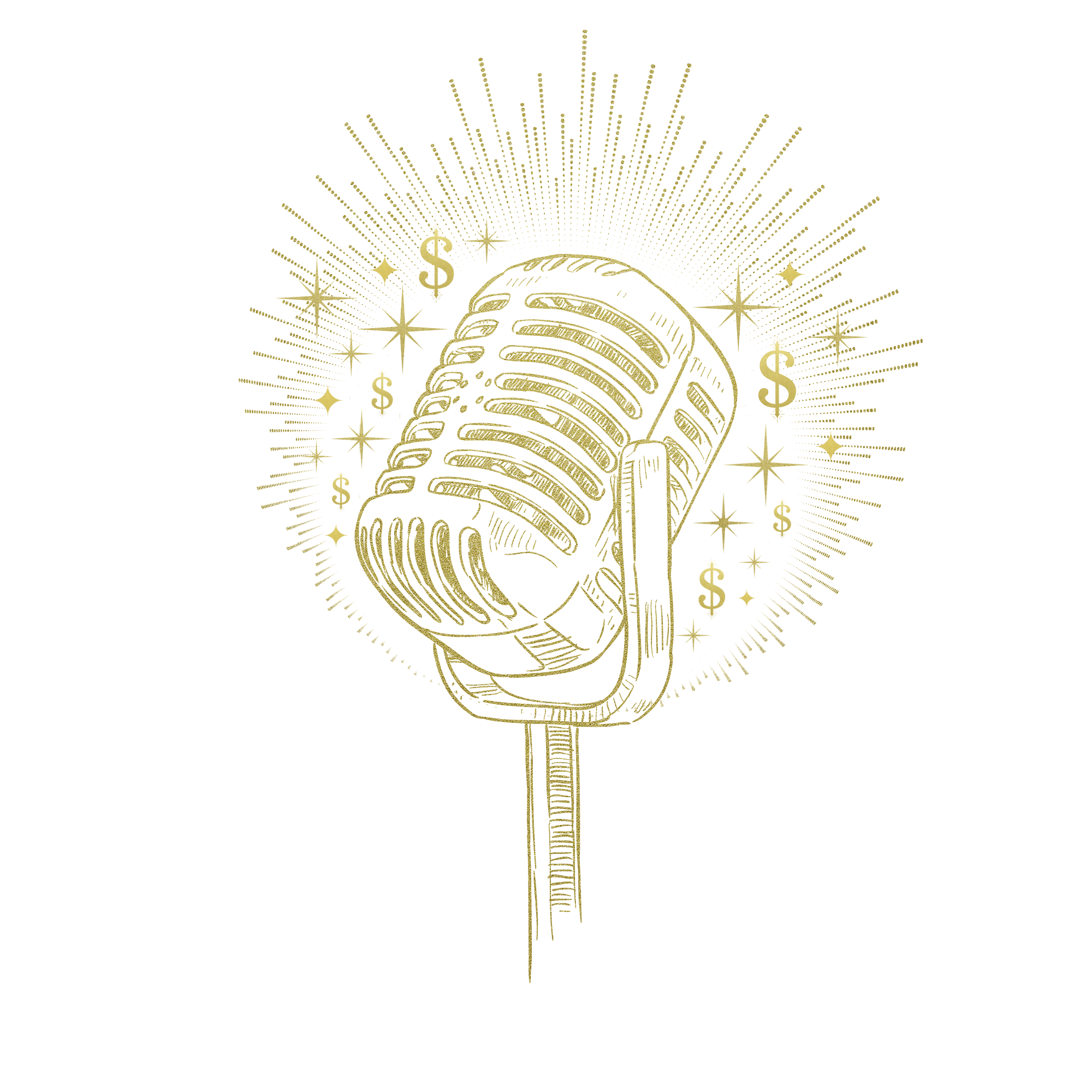 Femmenomics signature magical microphone graphic.