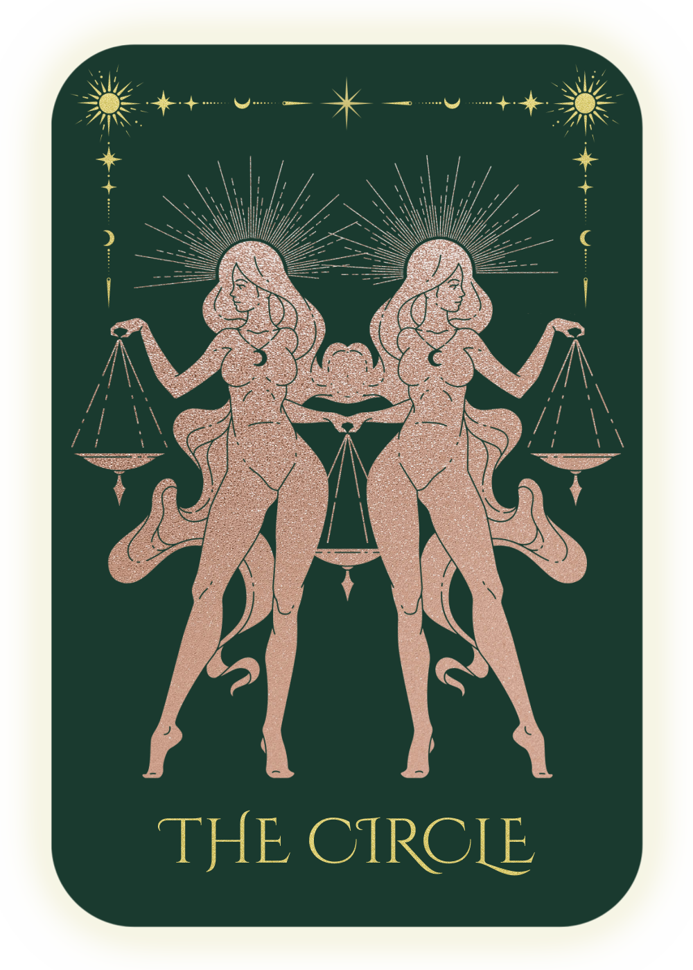 A magical Femmenomics oracle card that clicks through to the community.