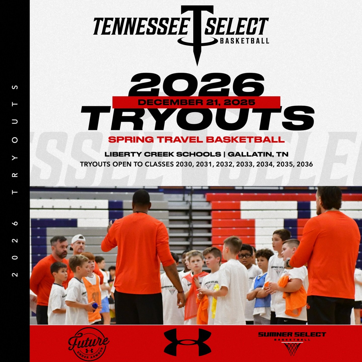 One week away from our 2026 UA Future tryouts. Classes 2030, 2031, 2032, and 2033 will be in the building. Get signed up now with link in bio!! #UA #FUTURE